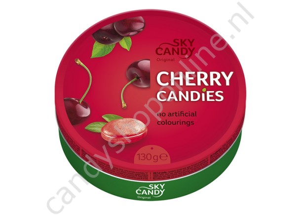 Sky Candy Cherry Candies tin 130gr.