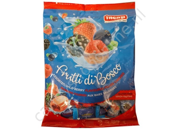 Incap Frutti di Bosco (assorted wild berry flavoured filled candies) 200 gram