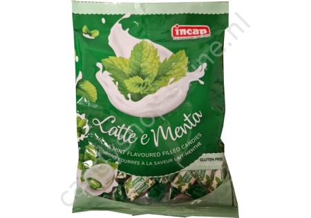 Incap Latte e Menta (milk & mint flavoured filled candies) 200 gram