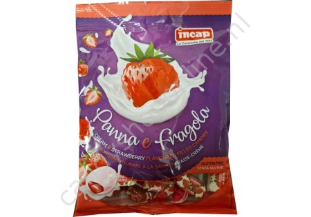 Incap Panna e Fragola (cream & strawberry flavoured filled candies) 200 gram