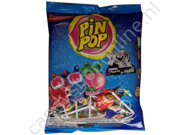 Aldor Pin Pop Chewing Gum X2 (strawberry, Blueberry, Watermelon, tongue painter+fizzy) 12pcs. 180gr.