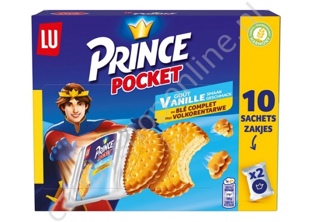 Lu Prince Pocket Granen Biscuits met Vanille Creme 400 gram