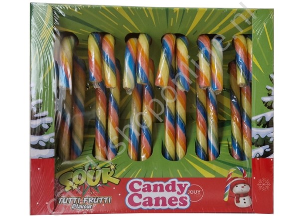 Jouy-co  Candy Canes Sour Tutti-Frutti flavour 12 pcs.