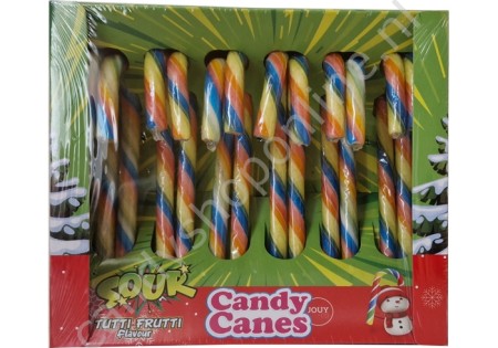 Jouy-co  Candy Canes Sour Tutti-Frutti flavour 12 pcs.