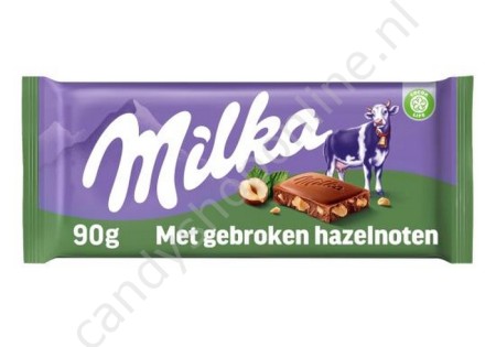Milka Gebroken Hazeloten 90 gram