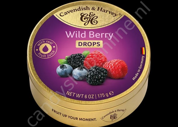Cavendish & Harvey Wild Berry Drops with real Fruit Juice 175gr.