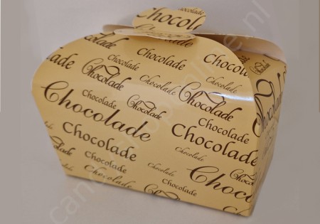 Belgische Bonbons in luxe Beige doos met Bruine opdruk
