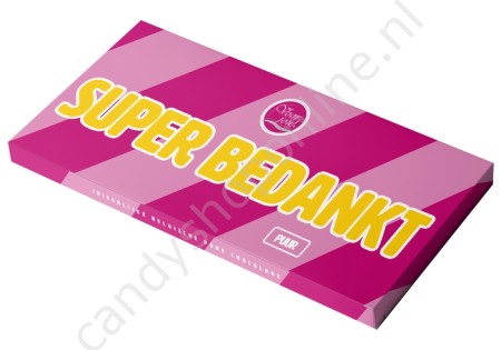 Wensreep Voor Jou Super bedankt Puur 70gr.(Pure chocolade)