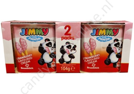 Jimmy the Panda Breadsticks Strawberry flavored cream 2pcs. 104gr.