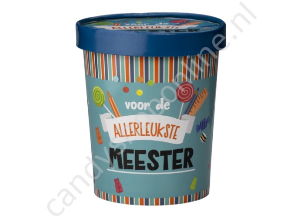 Candy bucket voor de allerleukste MEESTER 500gr.