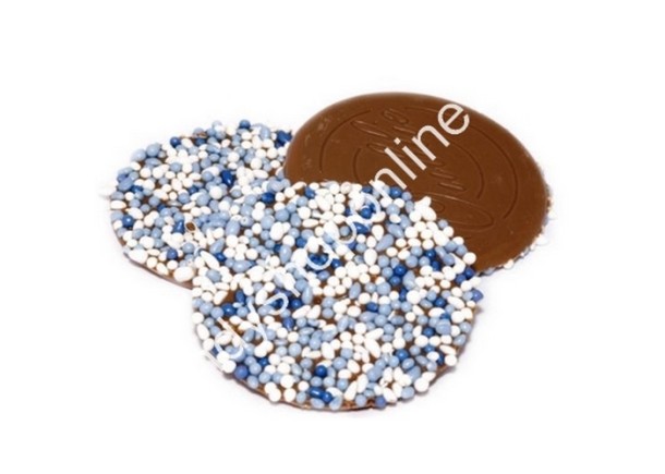 Dragee Chocolade Oublies Groot Blauw