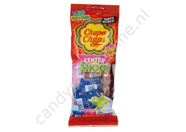 ChupaChups Center Shock bubblegum super sour 20pcs. 80gr.